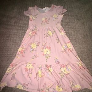 Floral Pink Kids Dress
